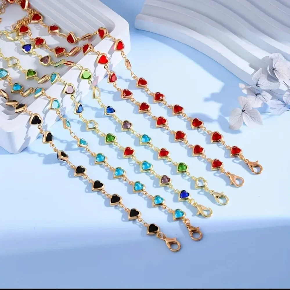Heart Crystal Bracelet Multicolor - Picture 4 of 5